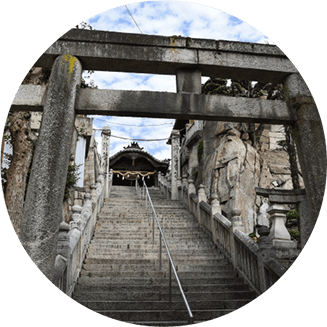 羽黒神社の奉納物の写真